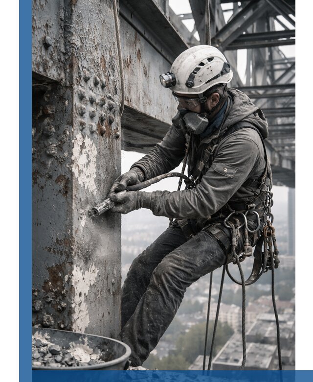 Удаление старой краски с металлических конструкций в Кургане