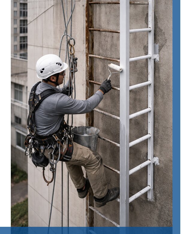 Покраска пожарных лестниц в Кургане от 4639 р. | ВЫСОТНИК-Крг