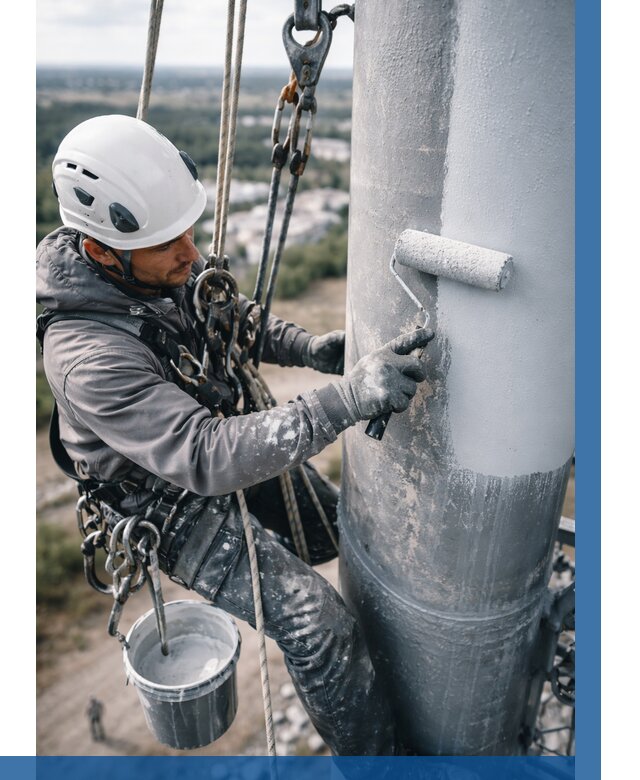 Покраска мачт связи под ключ в Кургане от 876 р. | ВЫСОТНИК-Крг