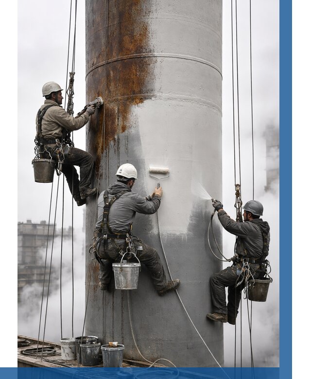 Покраска дымовых труб в Кургане от 8763 р. | ВЫСОТНИК-Крг