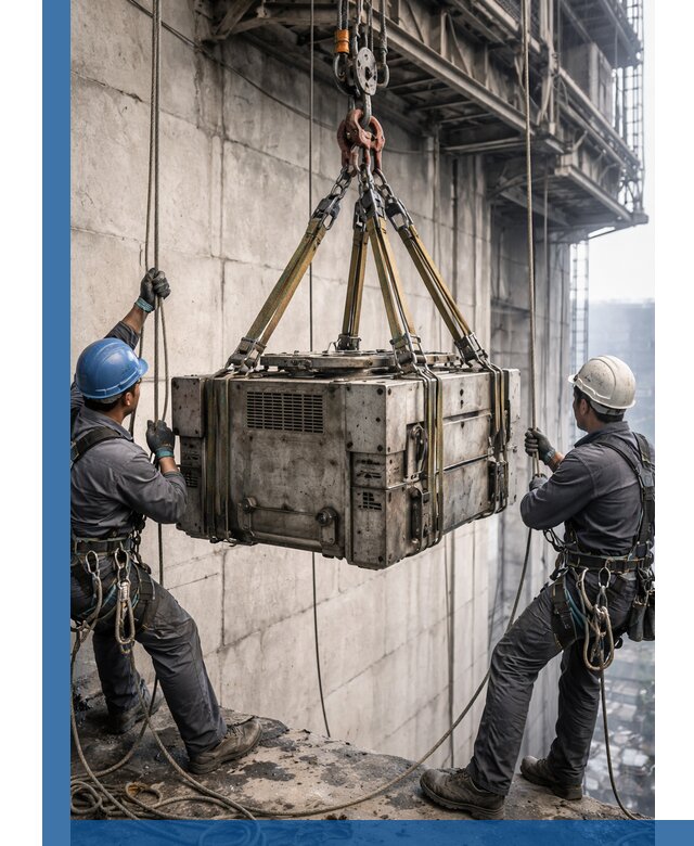 Такелажные работы на высоте, подъем и монтаж грузов в Кургане