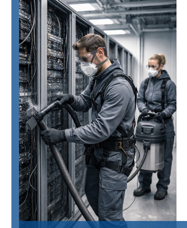 Обеспыливание серверной комнаты в Кургане, профессиональная очистка