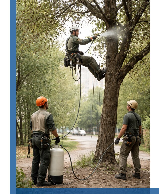 Обработка деревьев от вредителей в Кургане профессиональная защита